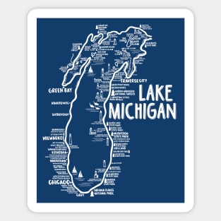 Lake Michigan Map Sticker